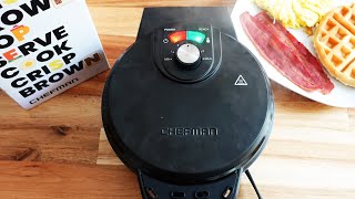 Chefman AntiOverflow Waffle Maker Review + Live Demo