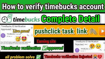 How to verify timebucks account | Timebucks I