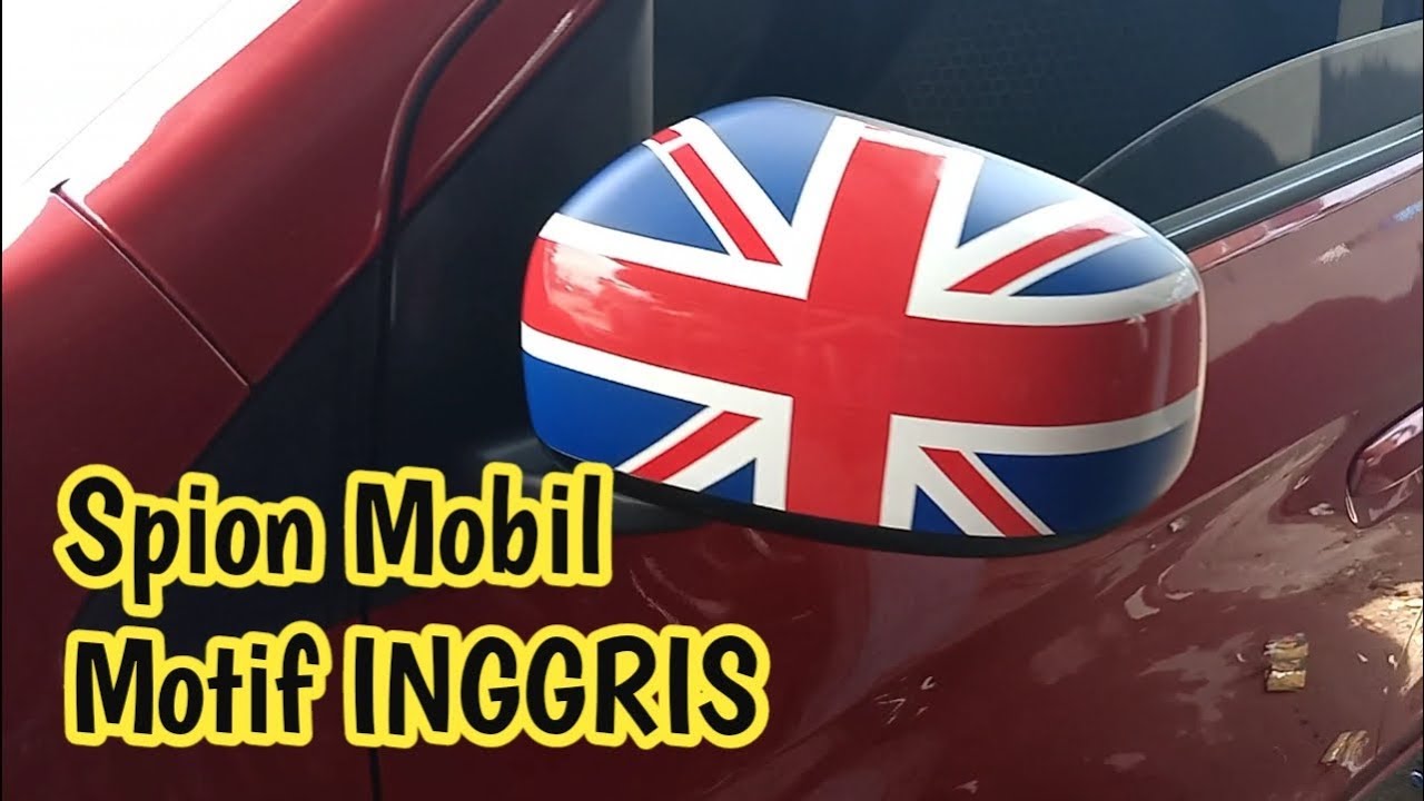 Cutting Stiker Spion Mobil Motif Bendera Inggris