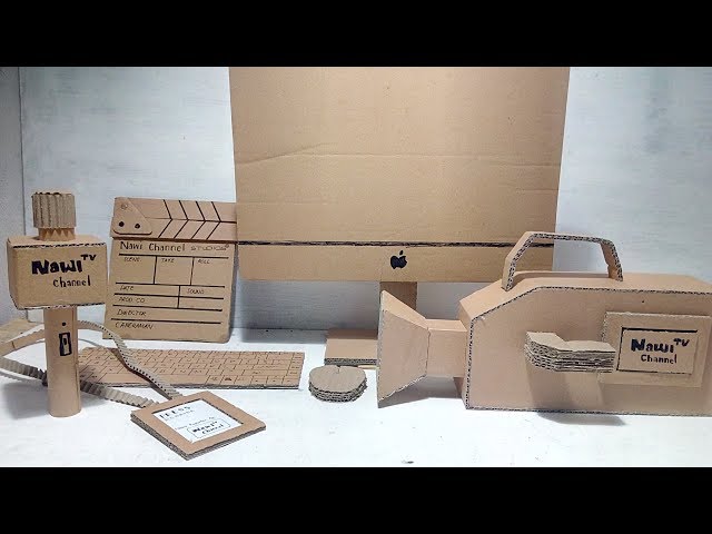 How to make equipment filming of cardboard class=
