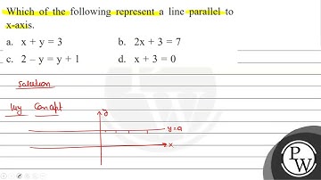 Which of the following represent a line parallel to \( \mathrm{x} \...