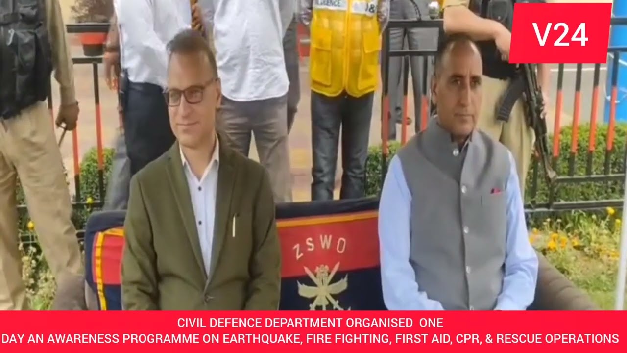 ONE DAY  AWARENESS PROGRAMME ON EARTHQUAKE, FIRE FIGHTING, FIRST AID, BY CIVIL DEFENCE SRINAGAR