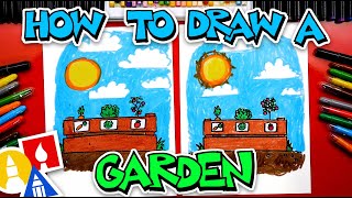 how to draw a garden