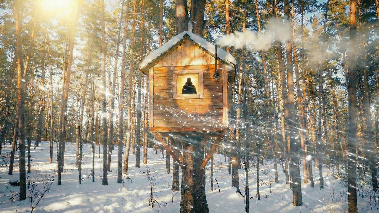 This Abandoned Treehouse Saved My Life in a Blizzard | But I Almost Froze to Death Inside