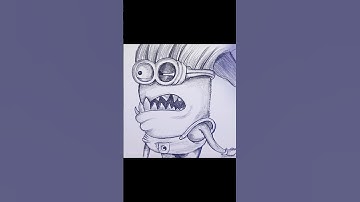 Evil Minion Drawing | Time-Lapse Art #Shorts #Minions