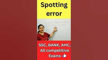 spotting error SSC CGL CHSL MTS CPO Bank shorts #shortsvideo #shorts #grammarrules #spottingerror