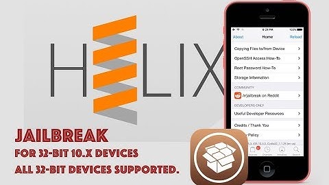 H3Lix - Jailbreak iOS 10.x for all 32bit devices - How to install