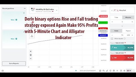 Deriv binary options Rise and Fall trading strategy exposed again Make 95% Profits on 5 Minute Chart