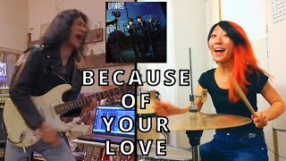 'Because of Your Love' by Gary Moore / G-Force (DRUM & GUITAR COVER by AKANE & NOV)