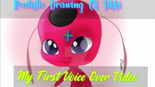 My First voice over video.  Realistic drawing of tikki. Miraculous ladybug