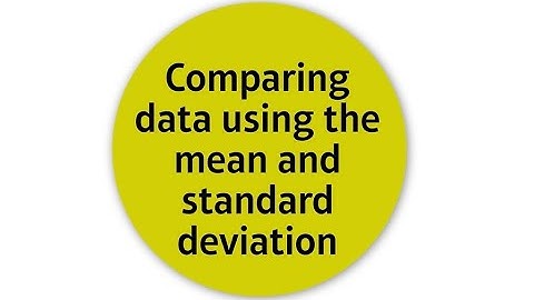 Mathematics in Context (Level 3 Core Maths) - Mean and Standard Deviation