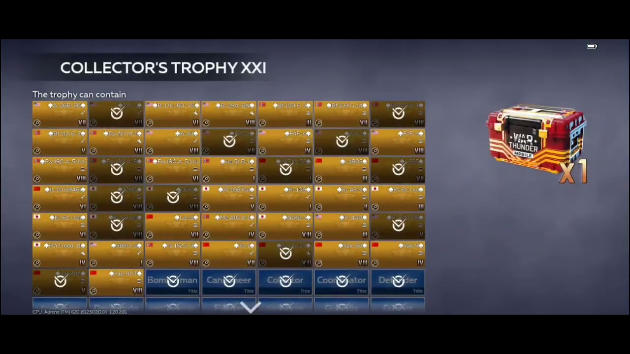COLLECTOR'S TROPHY XXI (6 days of gambling)
