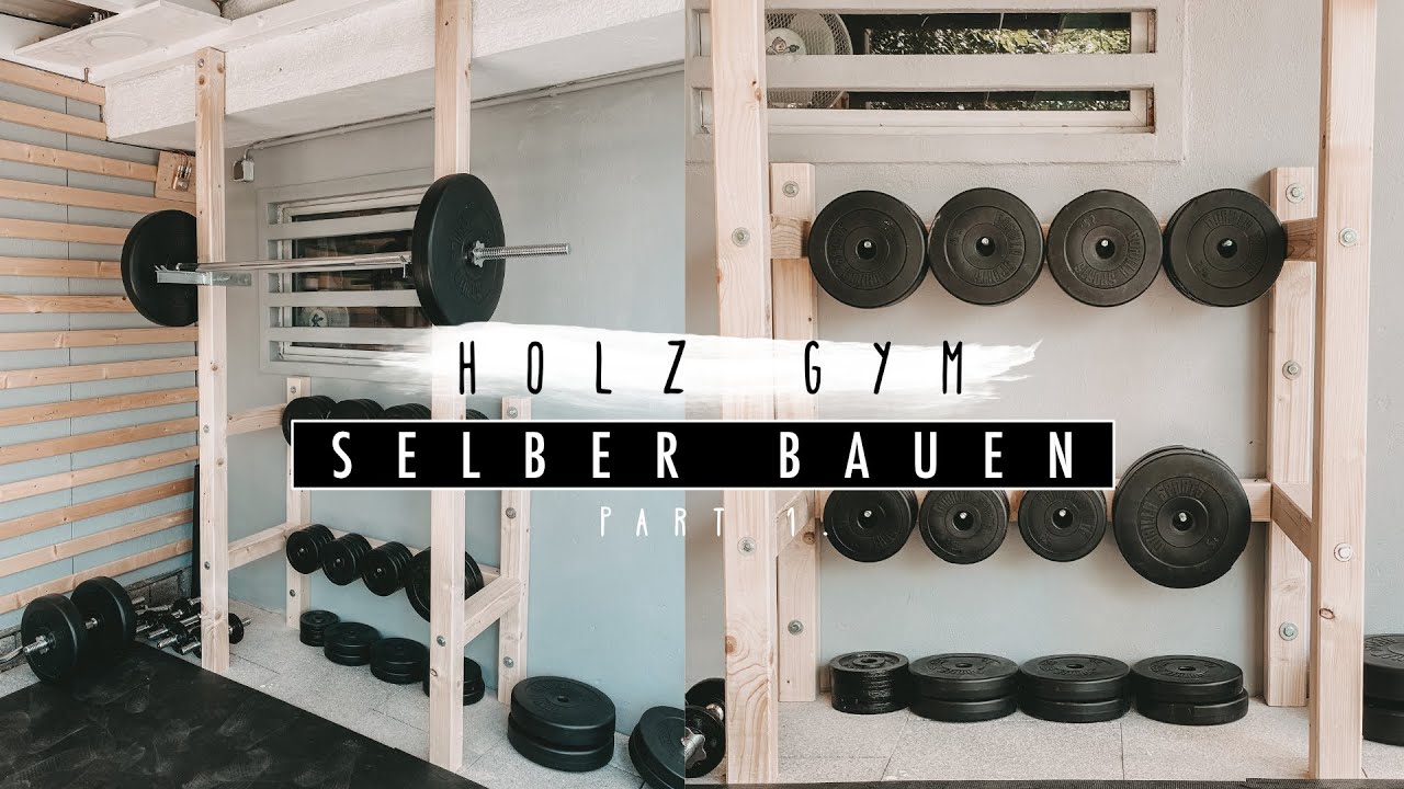 DIY Home Gym selber bauen - Power Rack und Hantelbank aus Holz | EASY ALEX  - YouTube