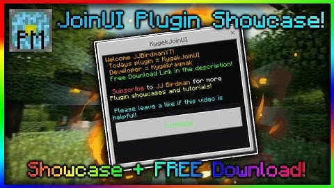 JoinUI Plugin Pocketmine! | Showcase WelcomeUI Plugin Pocketmine! | Free Download!