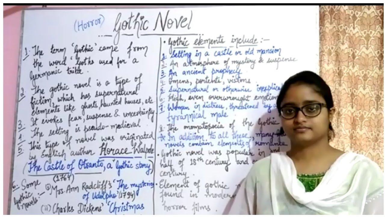 Gothic novel  explained in Hindi and English with notes