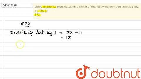Using divisibility tests,determine which of the following numbers are  |Class 6 Math |Doubtnut