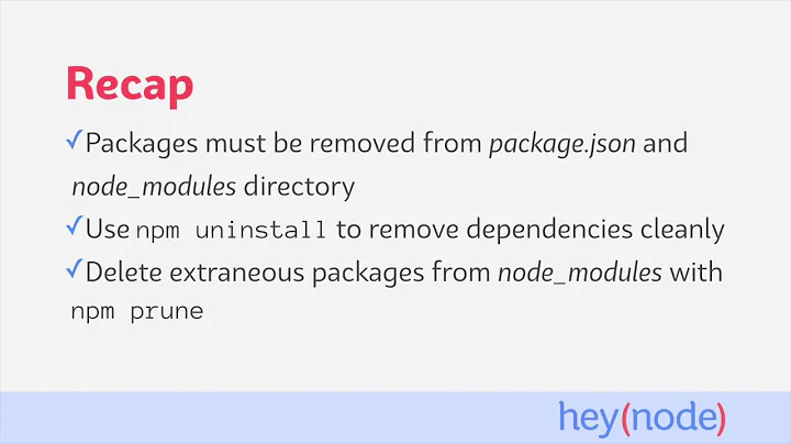 How to Uninstall NPM Packages from a Node.js Project