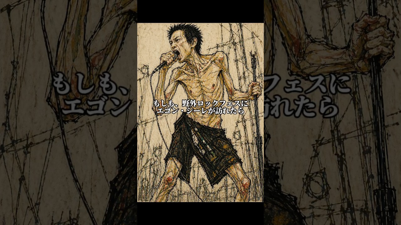 もしもエゴン・シーレが野外ロックフェスティバルを描いたら ／ If