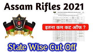 Assam Rifles State Wise Cut Off 2021 | Assam Rifles Tradesmen Cut Off 2021