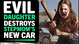 Evil Daughter Destroys StepMoms New Car, What Happens Next Is Shocking