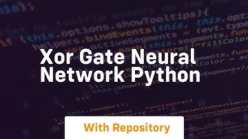 xor gate neural network python
