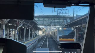 【前面展望】JR南武線快速川崎行き　武蔵小杉→川崎　【frontview】JR Nmbu-Line Rapid for Kawasaki Musashi-Kosugi→Kawasaki.