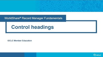 Record Manager Fundamentals: Control headings