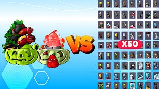 Crazy Combo Odyssey Buff vs All Zombies Max Level | PvZ Fusion 3.0.1