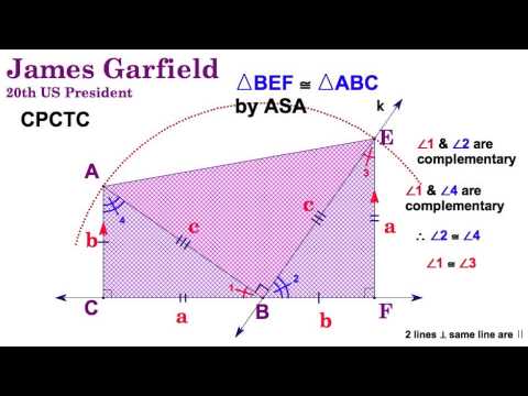 7 1 james garfield 39 s proof of the pythagorean theorem proof of pythagorean theorem
