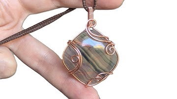 Square Cabochon Pendant Wire Wrapping Tutorial