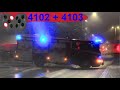 Nordjyllands beredskab lborg 2 x ild skraldespand brandbil i udrykning fire truck respond  