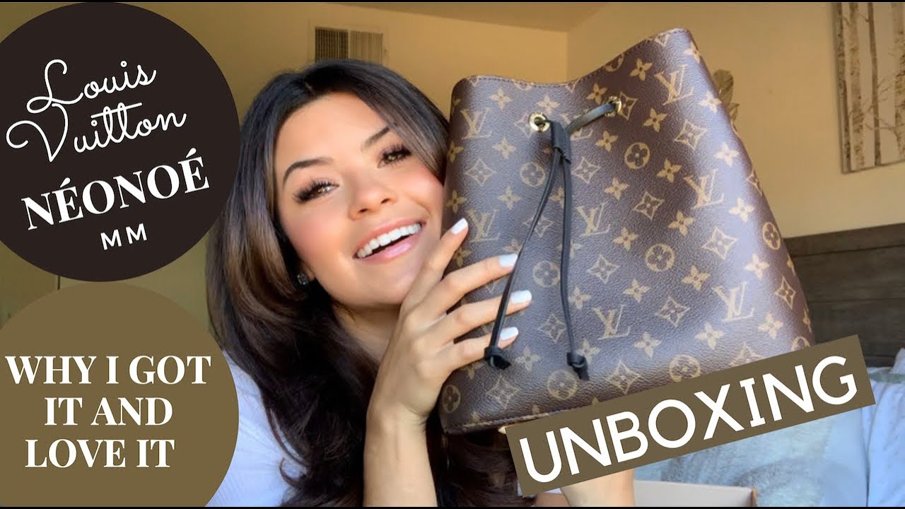 Louis Vuitton NeoNoe MM UNBOXING and REVIEW; my first LV bag