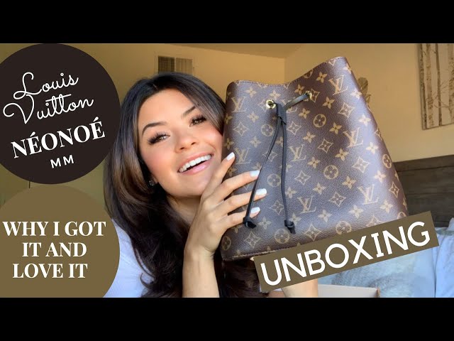 Louis Vuitton NeoNoe MM UNBOXING and REVIEW; my first LV bag