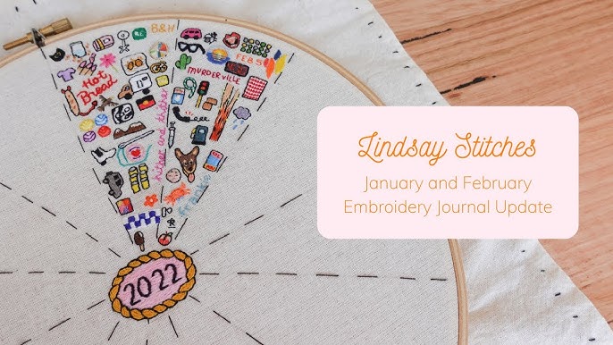 Is anyone else working on an embroidery journal? I've been having a lot of  fun trying to keep up with stitching an icon a day. : r/Embroidery