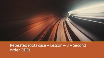Repeated roots case-Lesson-3
