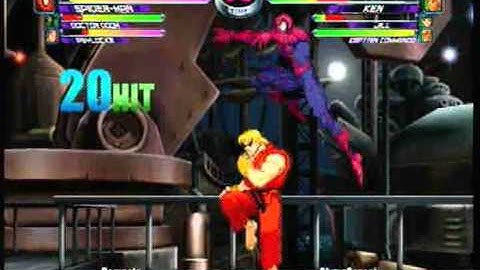 MvC2 Online (360): Brett (Psy/Spid/Doom) vs ShuyaSensei (Jill/Ken/Cap) 3 .:9.12.10:.
