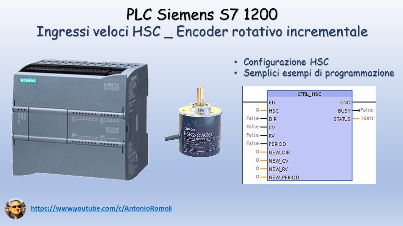 PLC Siemens S7 1200: Configurazione HSC e Programmazione Encoder ...