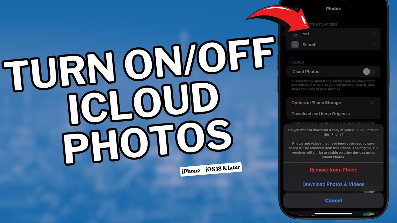 How to Turn On/Off iCloud Photos on iPhone (iOS 18 - UPDATED) - YouTube