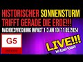 Historischer geomagnetischer sturm trifft gerade die erde  nachbesprechung impact 13  live