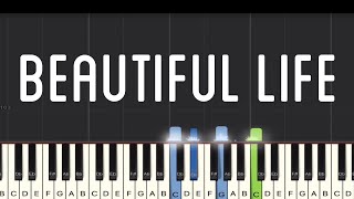 Ace of Base - Beautiful Life Piano Tutorial | Medium