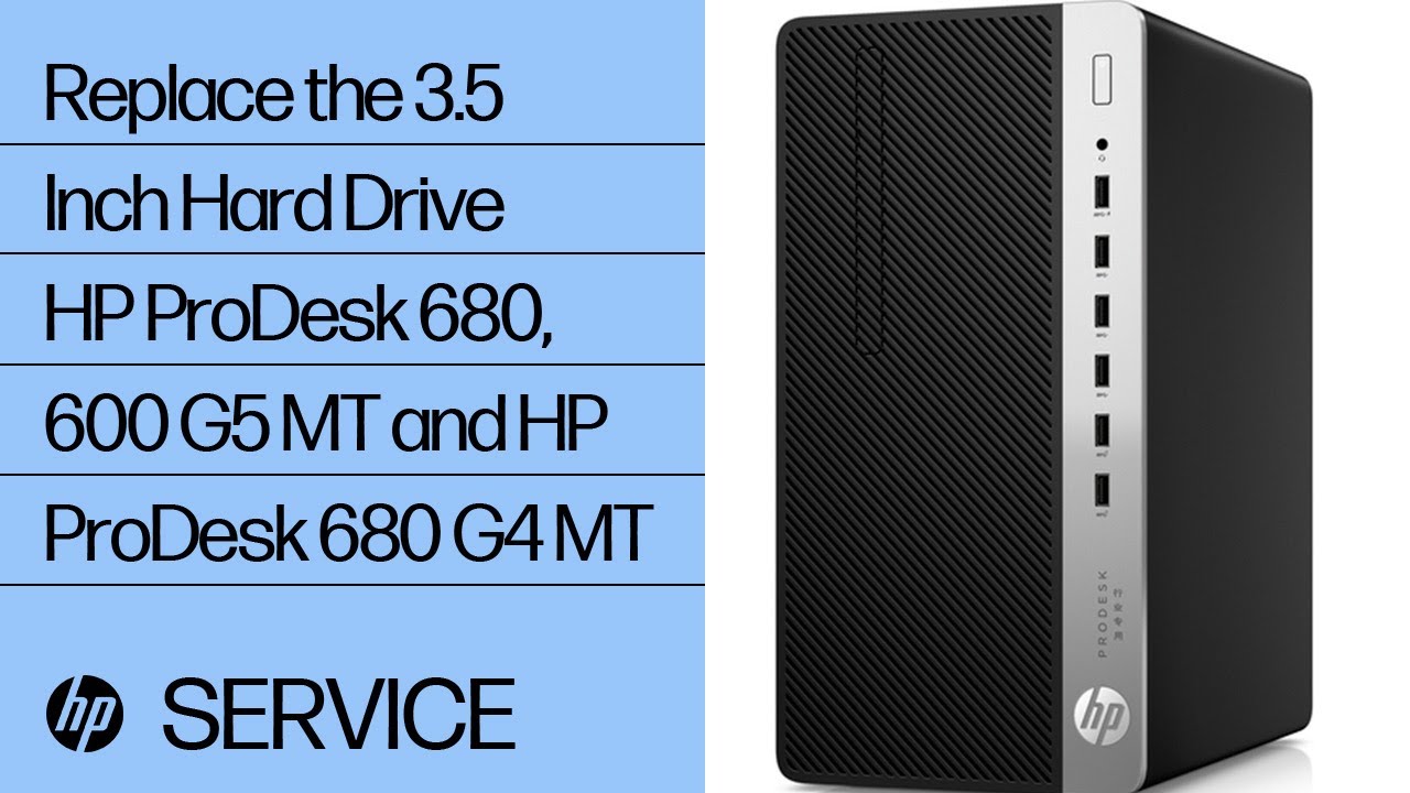 Replace the 3.5 Inch Hard Drive | HP ProDesk 680, 600 G5 MT and HP