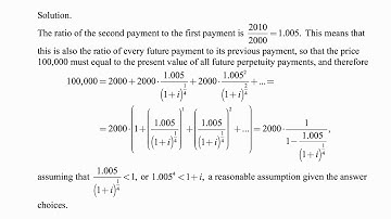 Exam FM exercise for December 22, 2017