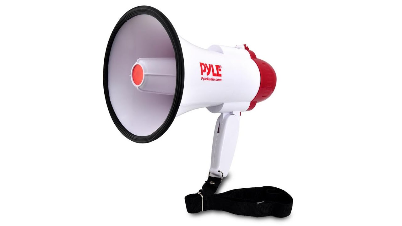 White Medium PMP37LED Pyle-Pro Home 30W LED Megaphone with Siren 