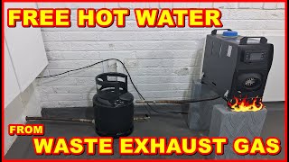 Free Hot Water from Waste Exhaust Gas Bottle Heating Home Diesel Oil Heater Waste Heat EGR Burner