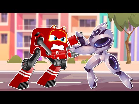 SuperCar Rikki stops the Fastest Robot-Car from Creating a Nuisance in the City