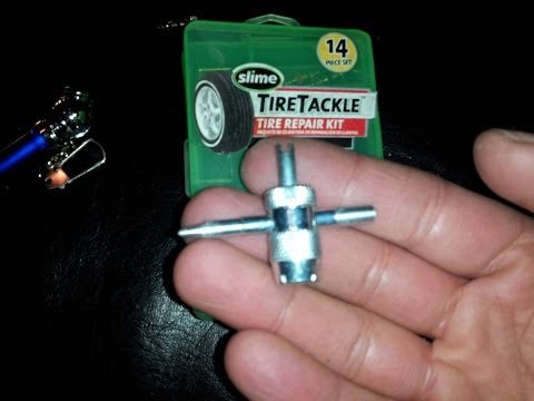 How To Use A Four Way Tire Valve Tool  - Valve Stem Core Replacement