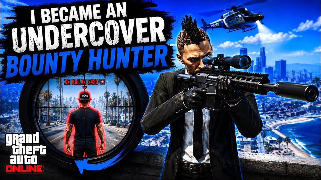 I Went UNDERCOVER as a Bounty Hunter in GTA Online (No One Escaped