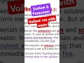 Reaction of sodium and potassium with water...