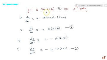 Form the differential equation representing the family of curves `y = a s in (x + b)` , where a,...