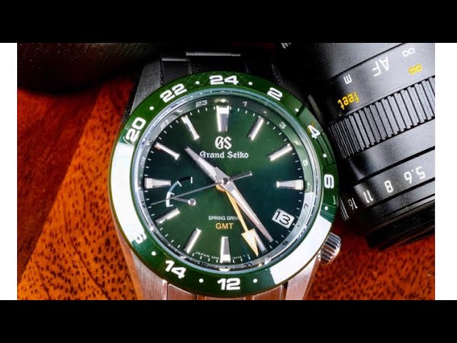 GRAND SEIKO SPRING DRIVE GMT CERAMIC BEZEL GREEN SBGE257 - YouTube